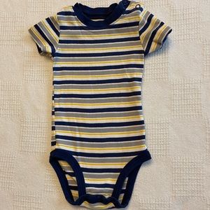 6 mos boys striped onesie